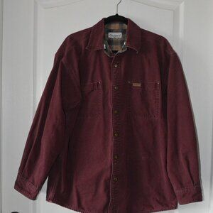 Vintage Carhart Flannel Lined Canvas Shirt Jacket Men's size Medium